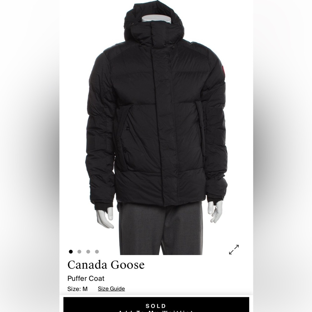 Canada Goose Black Puffer Coat size M